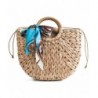Hand woven Straw Large Handle Summer