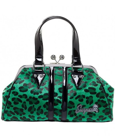 Sourpuss Temptress Leopard Purse Green