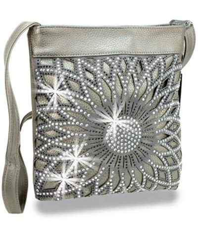 Zzfab Starburst Rhinestone Sparkle Pewter