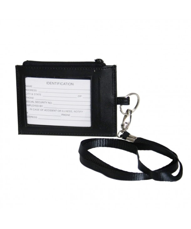 Royce Leather Lanyard Black