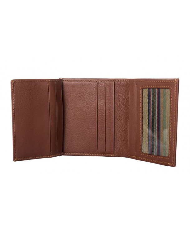 RFID Leather Trifold Wallets Men