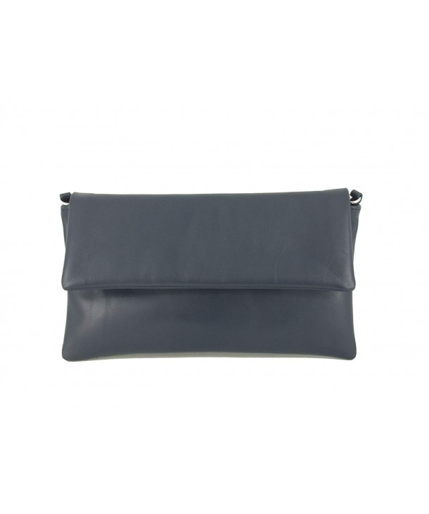 Compact Leather Shoulder Occasion Navy