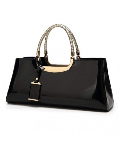 Leather Structured Shoulder Handbag Evening