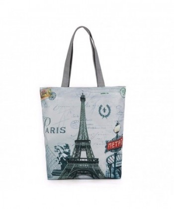 Hunzed Eiffel Canvas Shopping Handbags