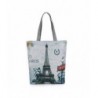 Hunzed Eiffel Canvas Shopping Handbags