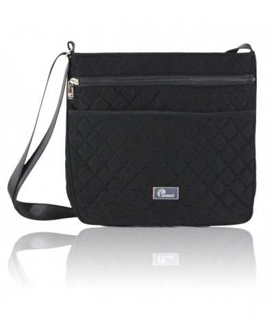 Pursetti Black Quilted Crossbody Women