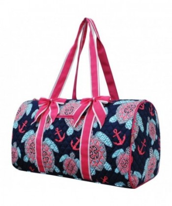 Turtle Anchor Print Travel Duffle