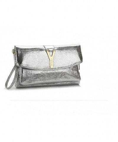 Buckle Shining Cross Handbag Silver