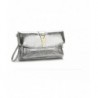 Buckle Shining Cross Handbag Silver