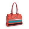 Dasein Multicolor Striped Leather Shoulder