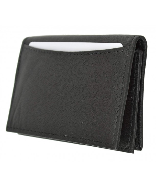 Marshal RFID Blocking Mens Leather Expandable Business Card Case Wallet ...