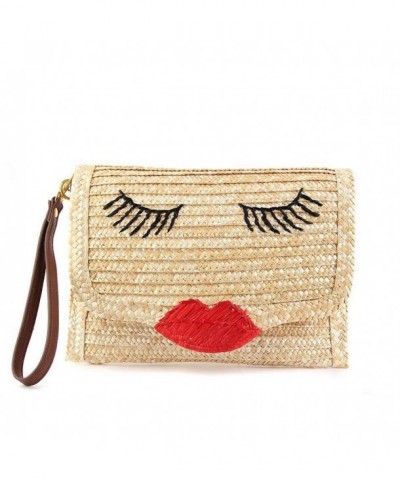 Kissy Woven Purses Envelope Clutch