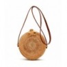 Handmade Rattan leather Shoulder Crossbody