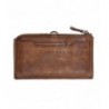 ZLYC Handmade Leather Clutch Removable