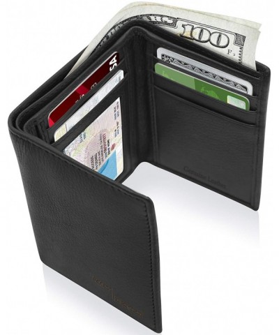 Trifold Leather Wallets Men Slim