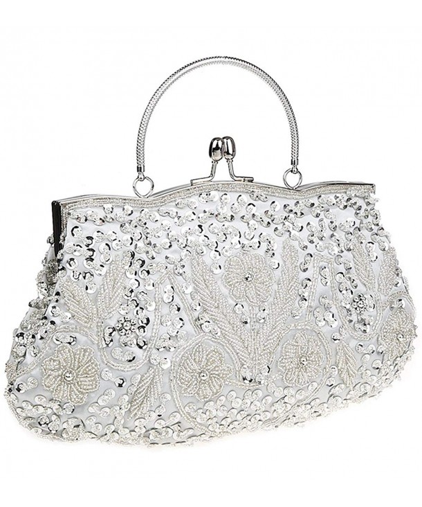 Satin Purse Evening Handbags Wedding Bag Beaded Sequins Clutch for ...