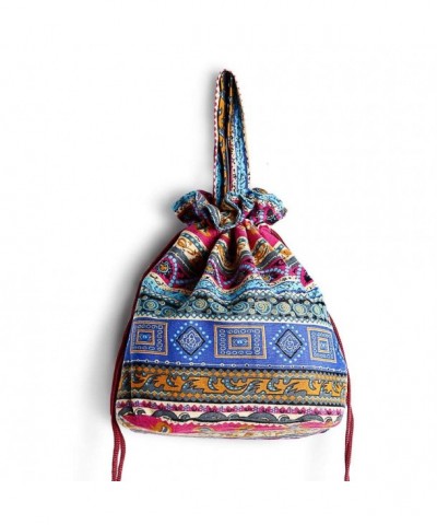 Fabrics Handbag Multicolored Everyday Drawstring
