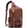 KAUKKO Canvas Leather Crossbody Messenger