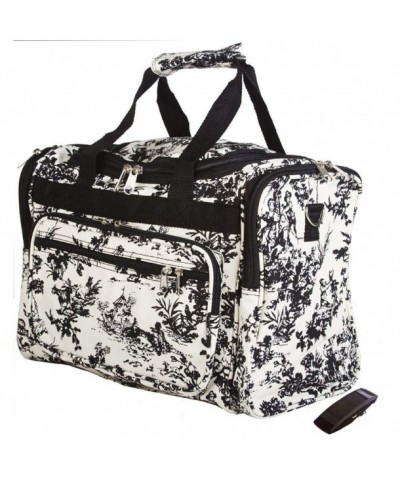 White French Toile Duffle Inch