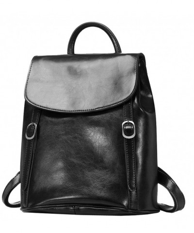 Womens Leather Backpack Vintage Daypack