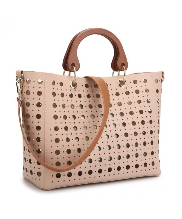 Dasein Perforated Shoulder Handbag Satchel