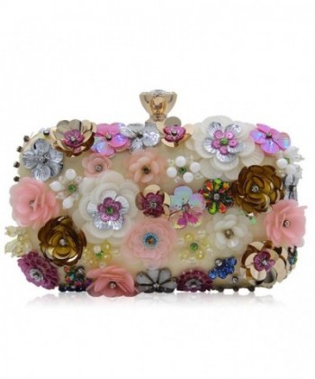 Flada Colored Flowers Rhinestone Handbag