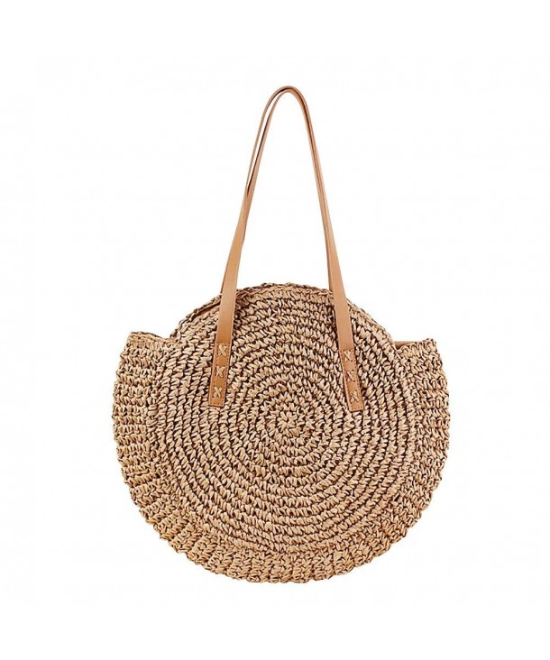 Straw Crossbody Bag- Crossbody Bag for Women Straw Summer Beach Bag Round Summer Beach Shoulder ...