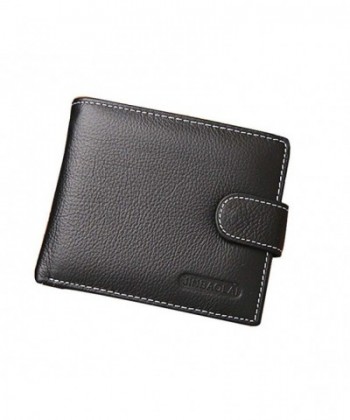 Genuine Leather Trifold Fastener Closure