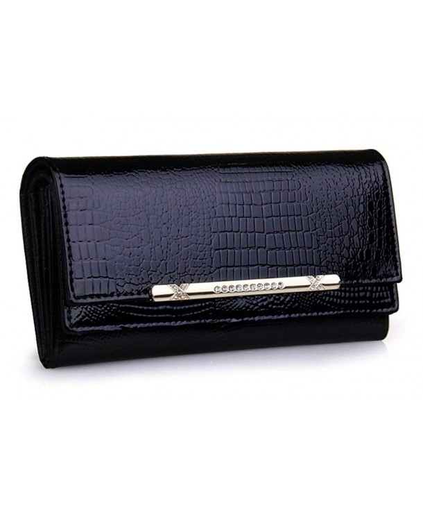 Brilliance Genuine Leather Trifold Crocodile