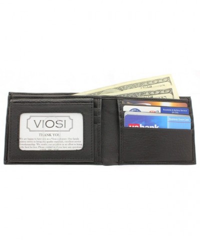 Viosi Mens Leather Wallet Window