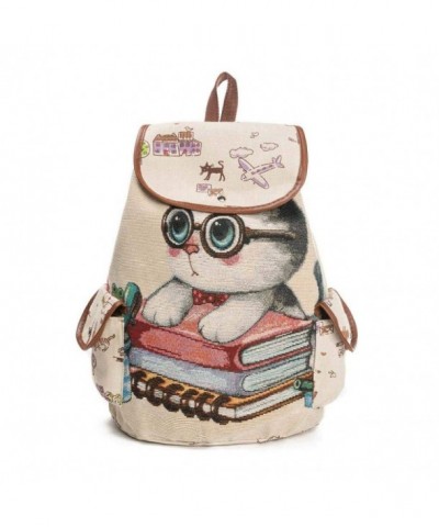 Printing Canvas Drawstring Backpack Shopping