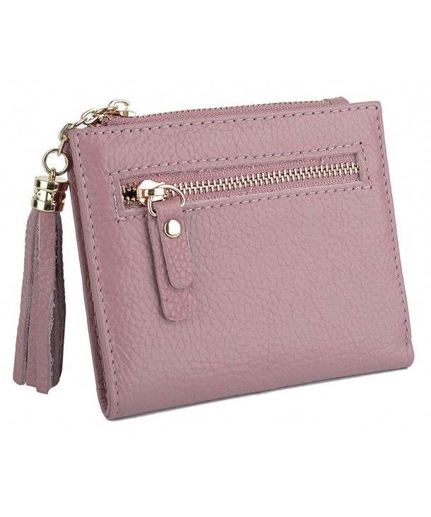 YALUXE Womens Compact Leather Billfold