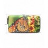 Womens Butterfly Leather Wallet Zippered