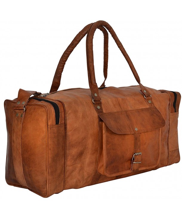 Square Duffel Overnight Weekend Leather