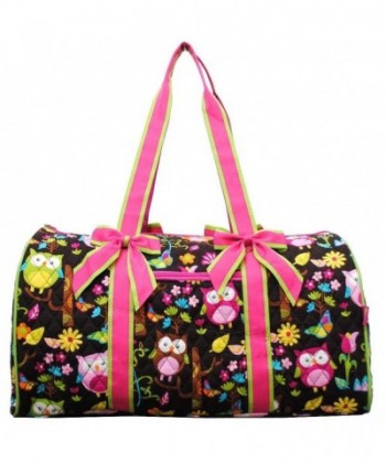 Owl Print Duffle Bag Fuchsia