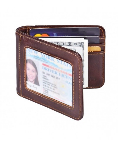 IDEAWIN Bifold Pocket Leather Blocking