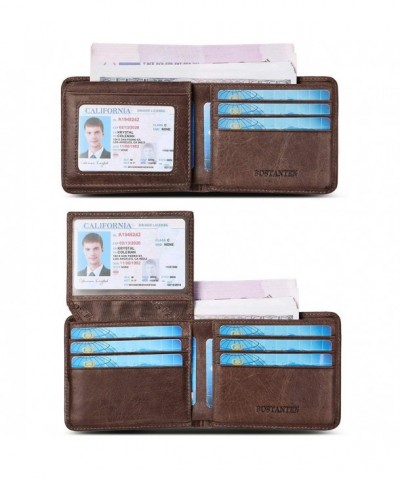 BOSTANTEN Genuine Leather Wallets Blocking