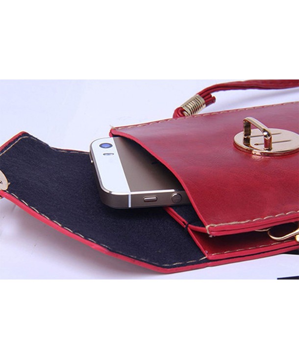 Mini PU Leather Crossbody Bag Wallet Cell Phone Pouch Purse For Women ...
