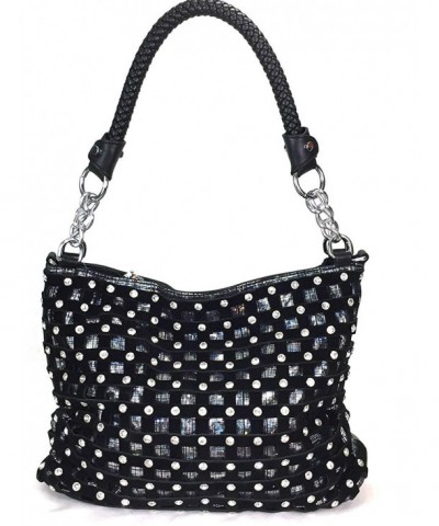 Zzfab Sparkle Rhinestone Suede Handbag