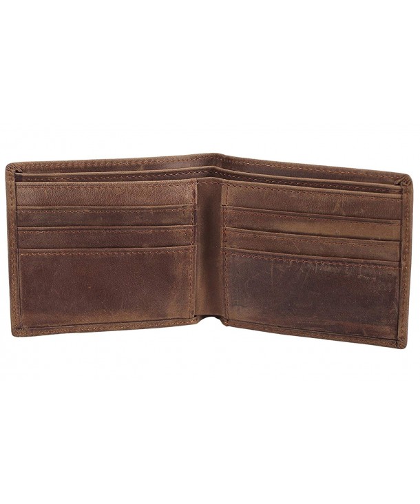 Men's RFID Blocking Vintage Italian Genuine Leather Slim Bifold Wallet ...