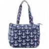 Nautical Anchor Quilted Canvas Handbag