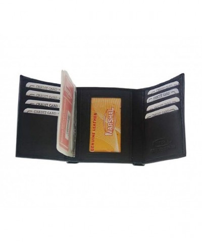 Genuine Leather Trifold Wallet Holder