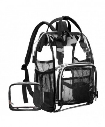 LOKASS Backpack Transparent Multi Pockets Backpacks Trim Adjustable