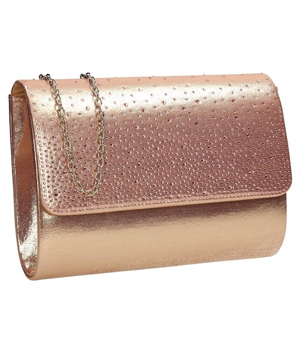 Natalie Diamante Metallic Clutch Bag