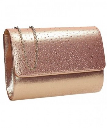 Natalie Diamante Metallic Clutch Bag