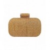 Raffia Straw Box Clutch Natural