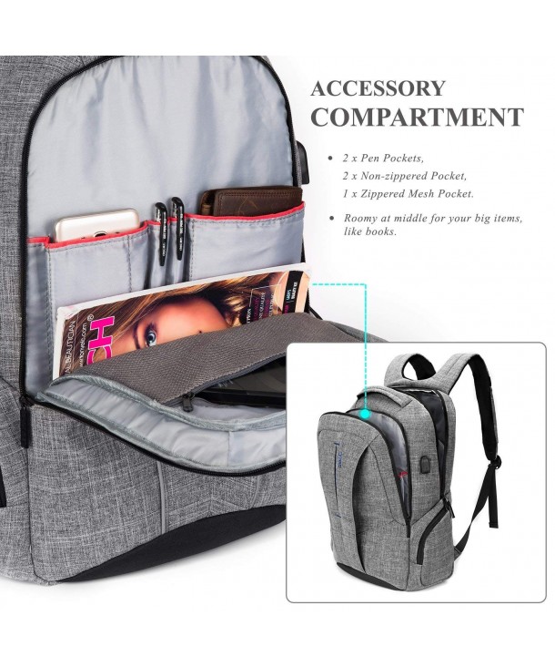 Backpack Charging Anti theft Business - Gray - CH1888HMWYH