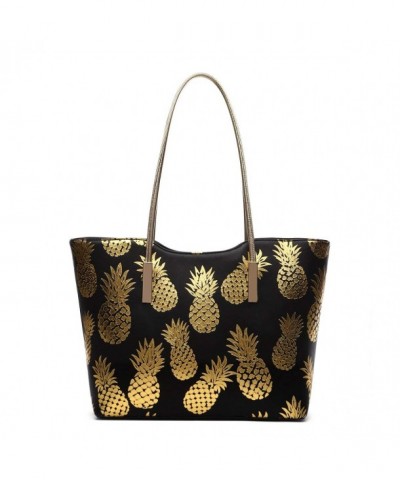 Large Handle Golden Pineapples Print