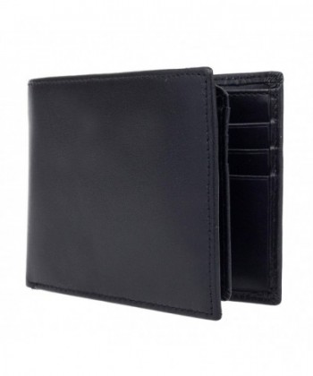 RFID Blocking Cowhide Leather Wallet for Men with Flip up ID Window ...