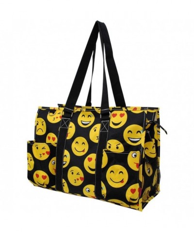 Emoji Faces Print Zippered Organizer